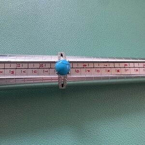 Fragrant jewels Blue Turquoise and Silver ring. NWOT. Size 9